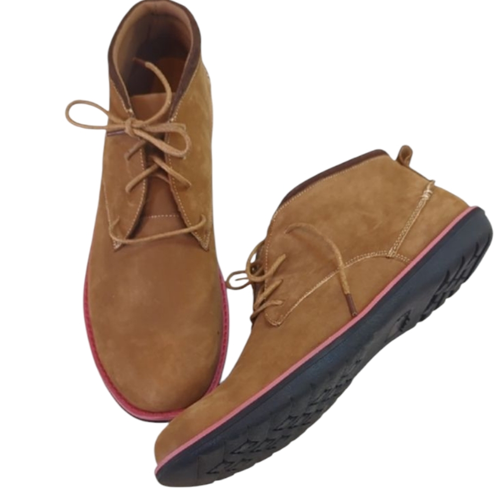 Muk Luks, Charlie, Camel Color Leather Chukka Boots. Size 12